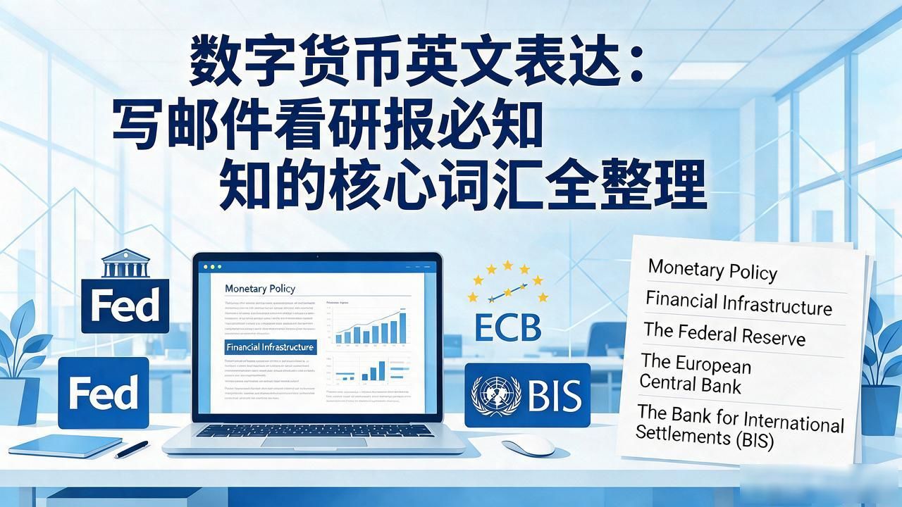 数字货币英文表达：写邮件看研报必知的核心词汇全整理