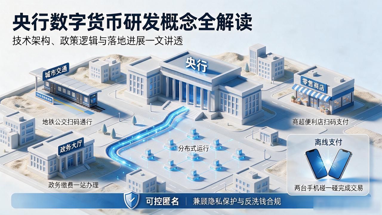央行数字货币研发概念_数字人民币政策逻辑_央行数字货币双层运营体系