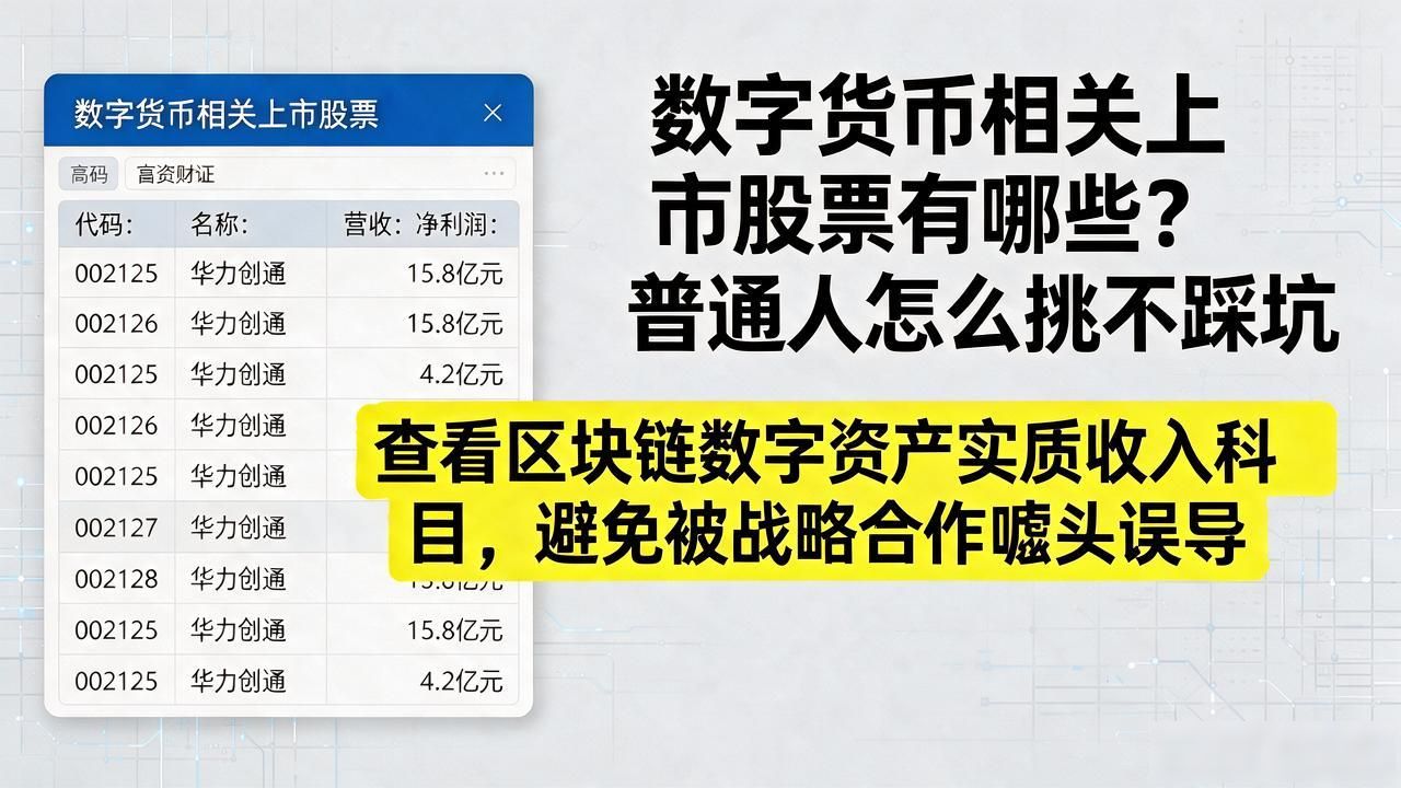 数字货币概念股真实业务关联梳理_数字货币相关上市股票_A股美股硬件交易标的分析