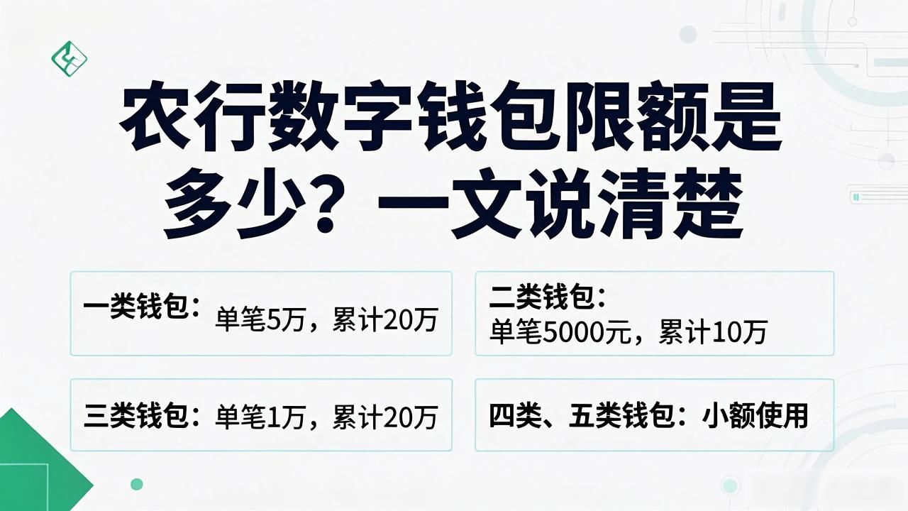 农行数字钱包限额是多少？一文说清楚