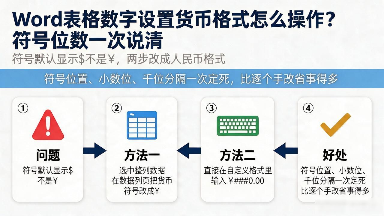 Word货币格式设置_Word表格数据列格式化_word表格数字设置货币格式化
