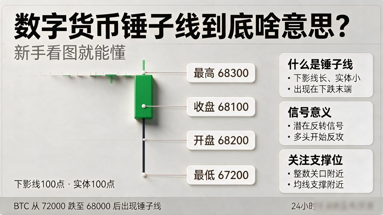 比特币下跌趋势末端抄底信号_数字货币什么是锤子线_数字货币锤子线形态识别技巧