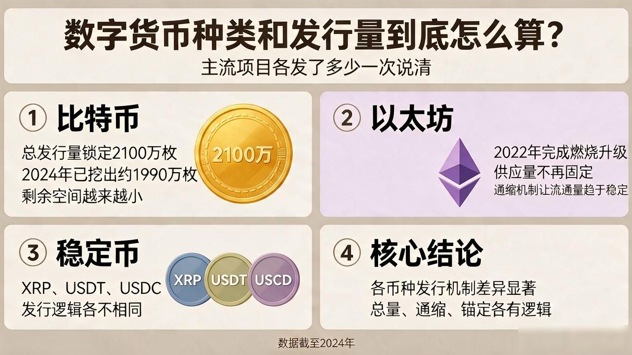 数字货币发行量分类_数字货币种类和发行量_数字人民币与比特币发行机制对比