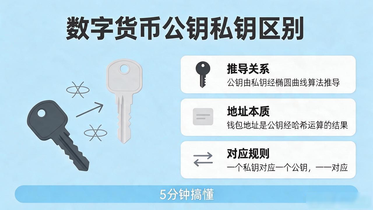 数字货币公匙和私钥啥区别？5分钟搞懂别再丢币